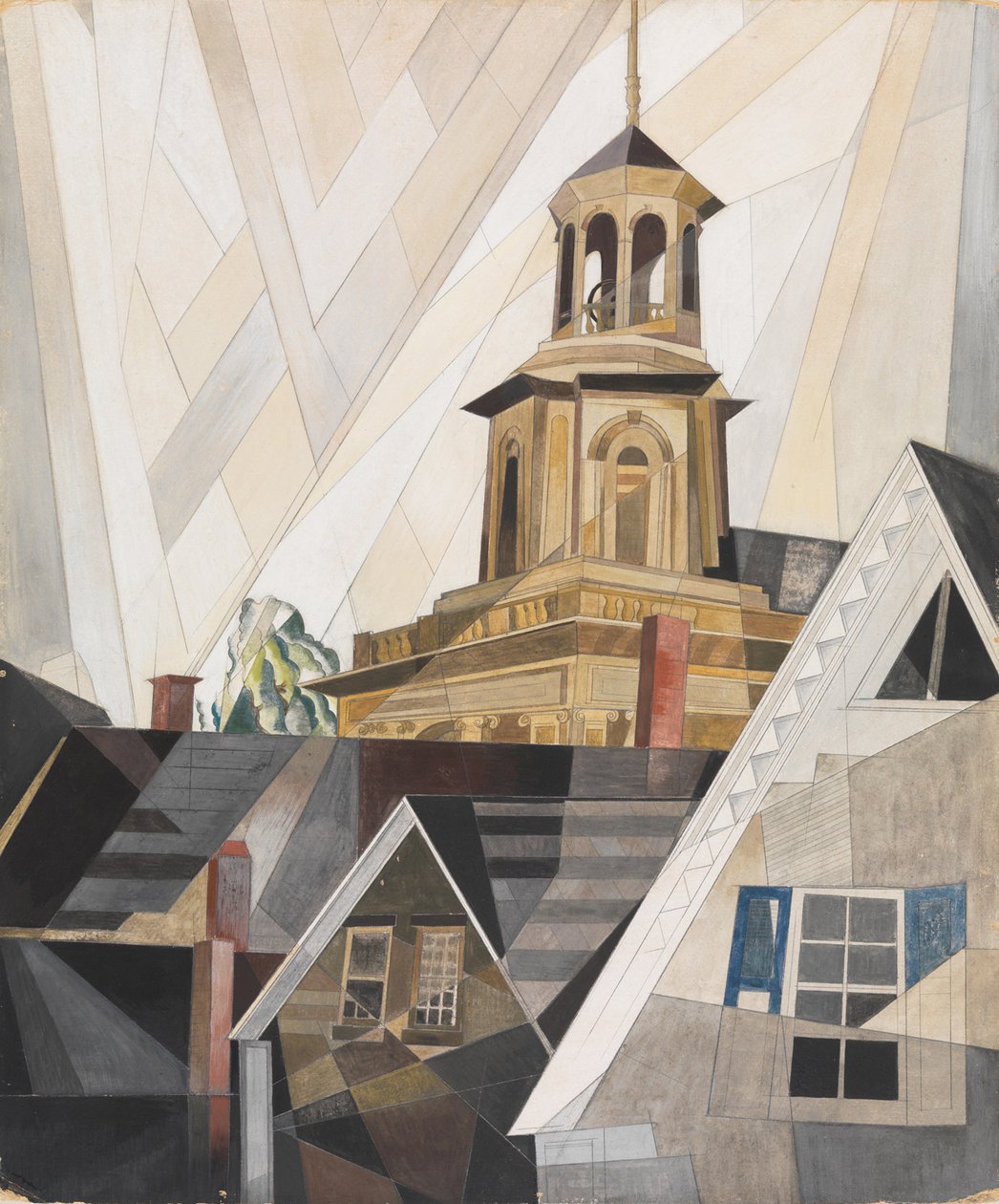 Na Sir Christopher Wren, 1920 door Charles Demuth