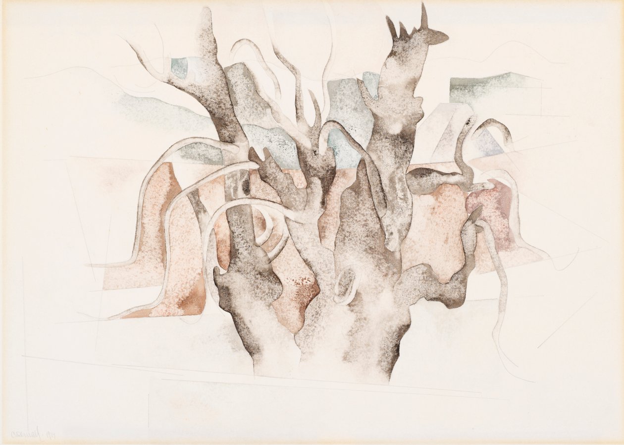 Bermuda - Bomen, 1917 door Charles Demuth