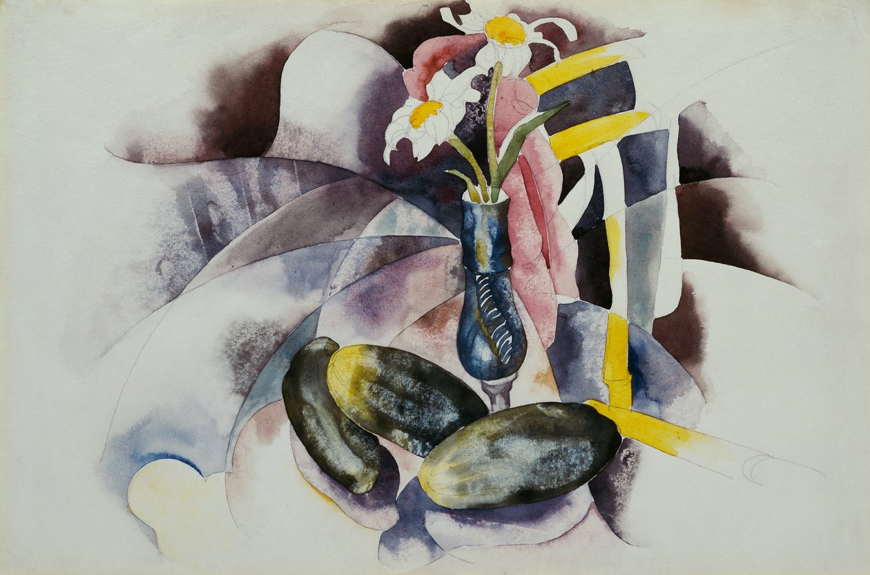 Bloemen en Komkommers door Charles Demuth