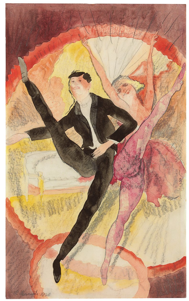 In Vaudeville: Twee dansers door Charles Demuth