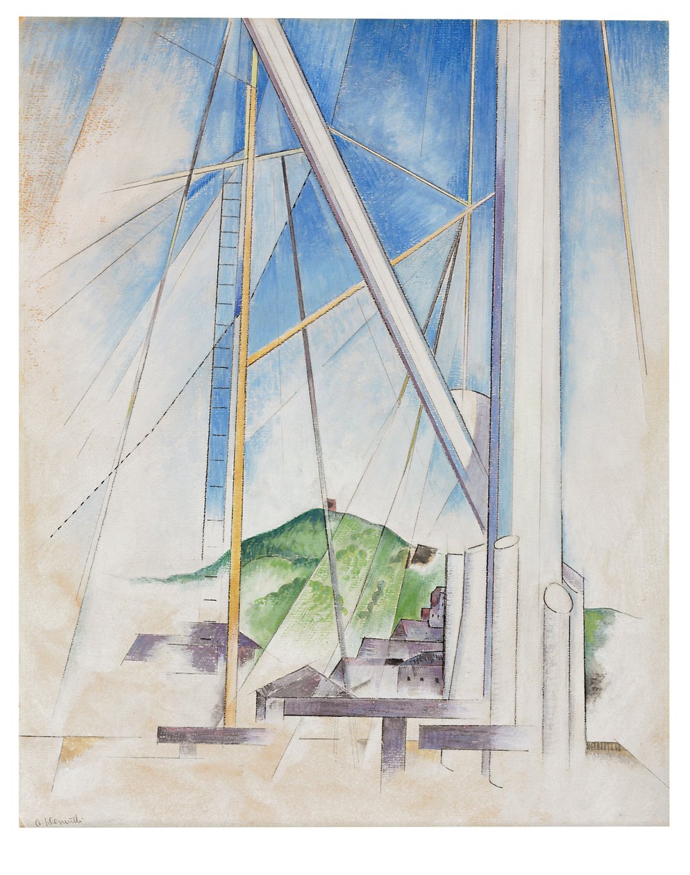 In de Toonsoort van Blauw, c.1919 door Charles Demuth