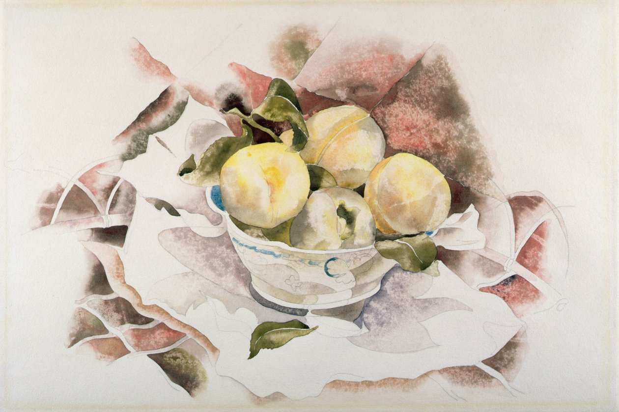 Stilleven, perziken, ca.1922 door Charles Demuth
