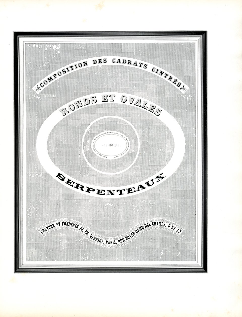 Concentrische frame-elementen voor certificaten (afdrukken) door Charles Derriey