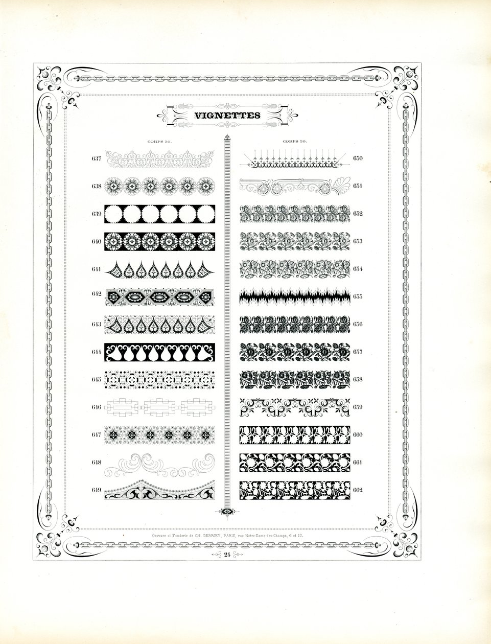 Sierstrips en sierranden (print) door Charles Derriey