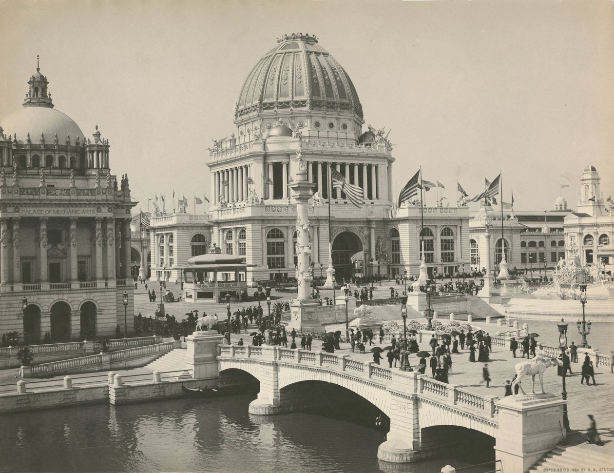 Administratiegebouw op de Wereldtentoonstelling van Chicago, 1893 door Charles Dudley Arnold