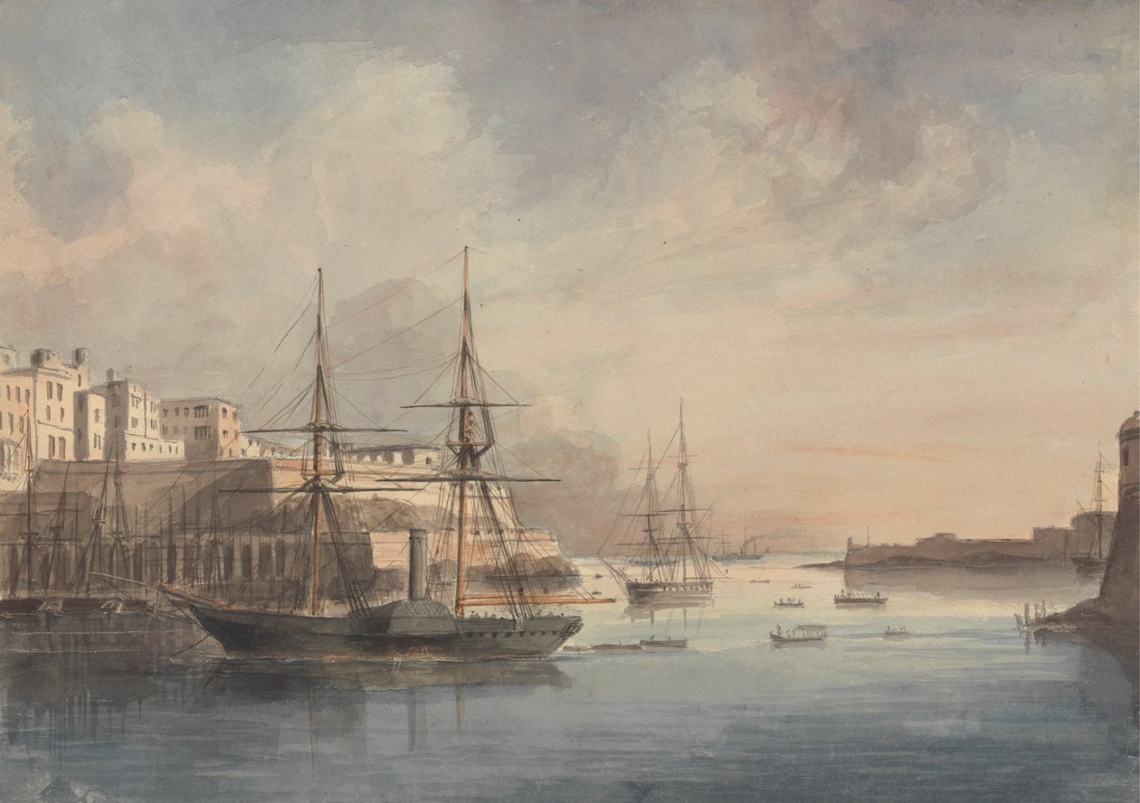 Uitzicht op Malta door Charles Dyce