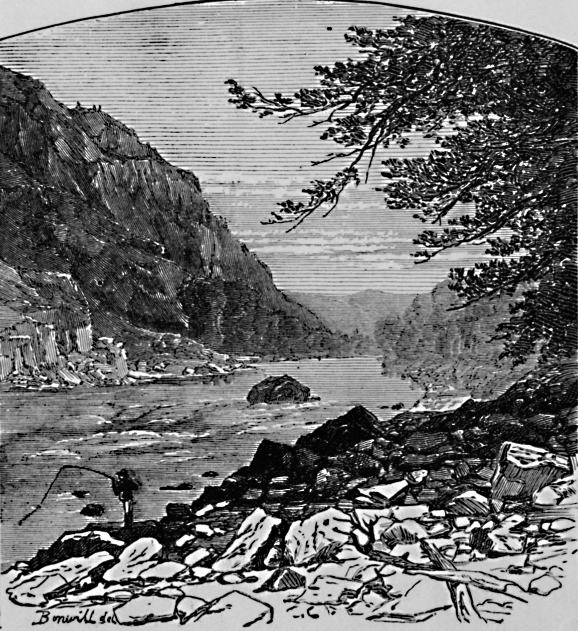 De Beneden Cañon, 1883 door Charles E. H. Bonwill