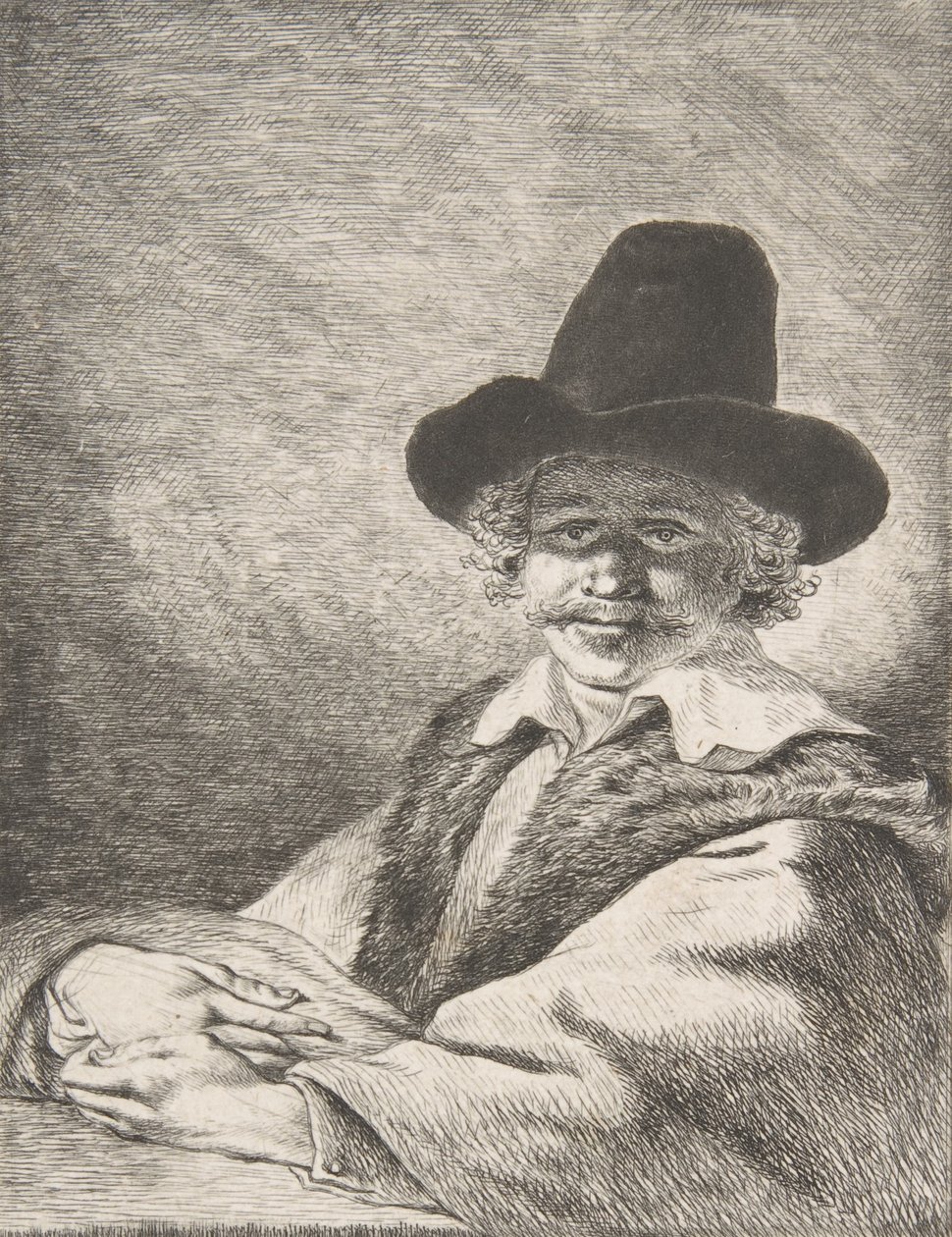 Portret van Zittende Man met Hoed, 1782 door Charles Echard