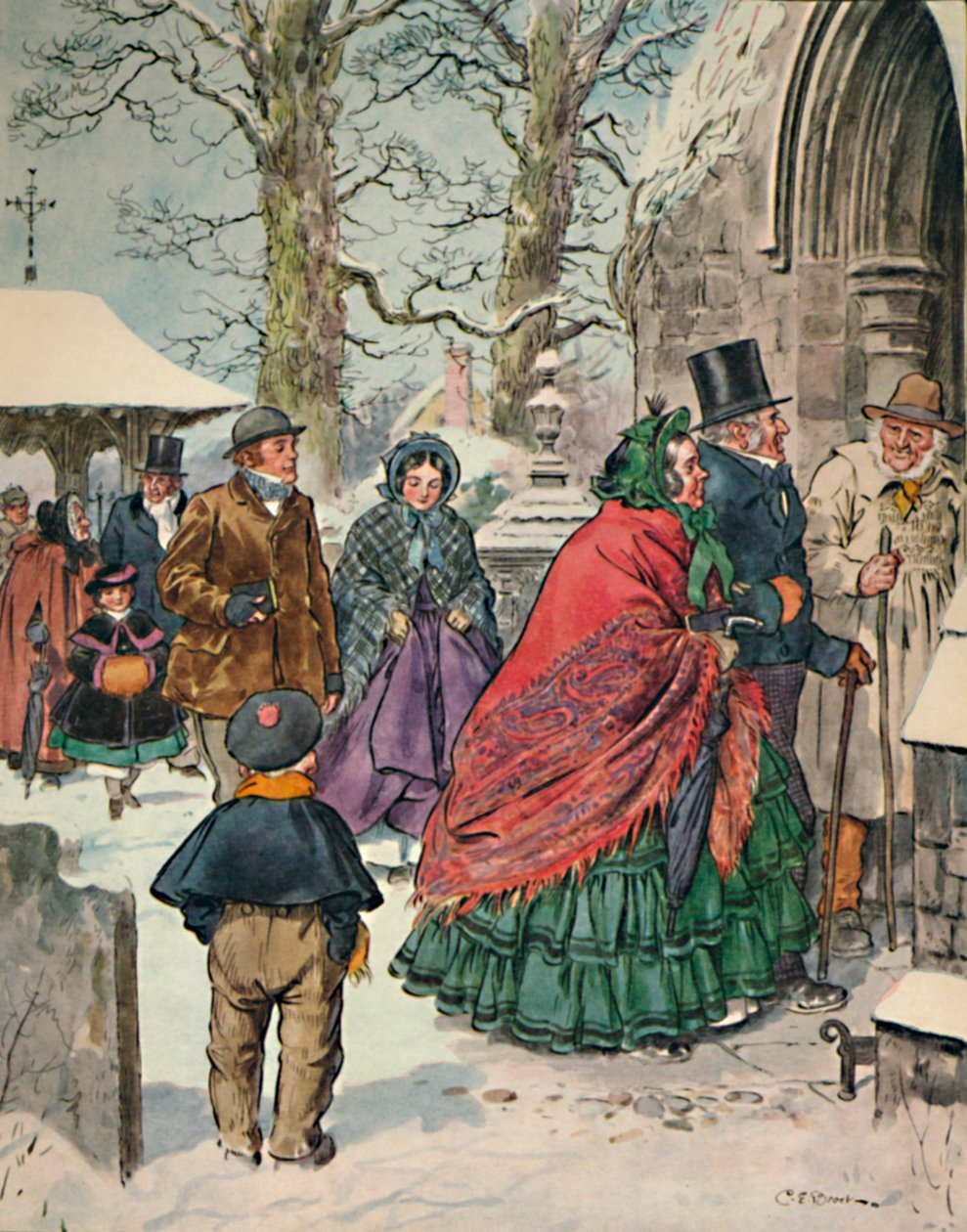 Uit Kerstmis. Essays van Alexander Smith Dreamthorp door Charles Edmund Brock