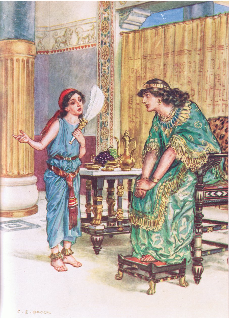 Illustratie uit Door de Bijbel, gepubliceerd in 1928 door Charles Edmund Brock