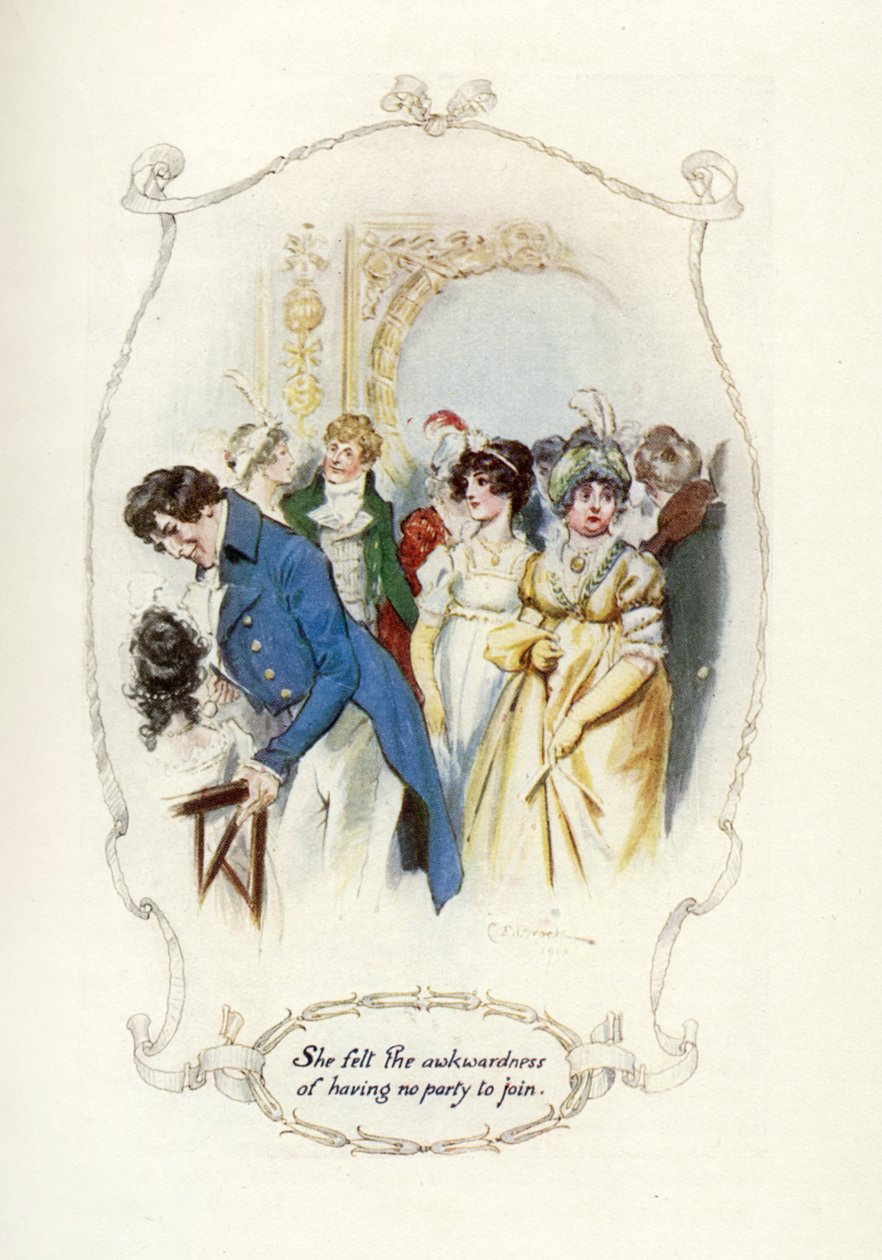 Ze voelde de ongemakkelijkheid van geen gezelschap hebben om zich bij aan te sluiten door Charles Edmund Brock