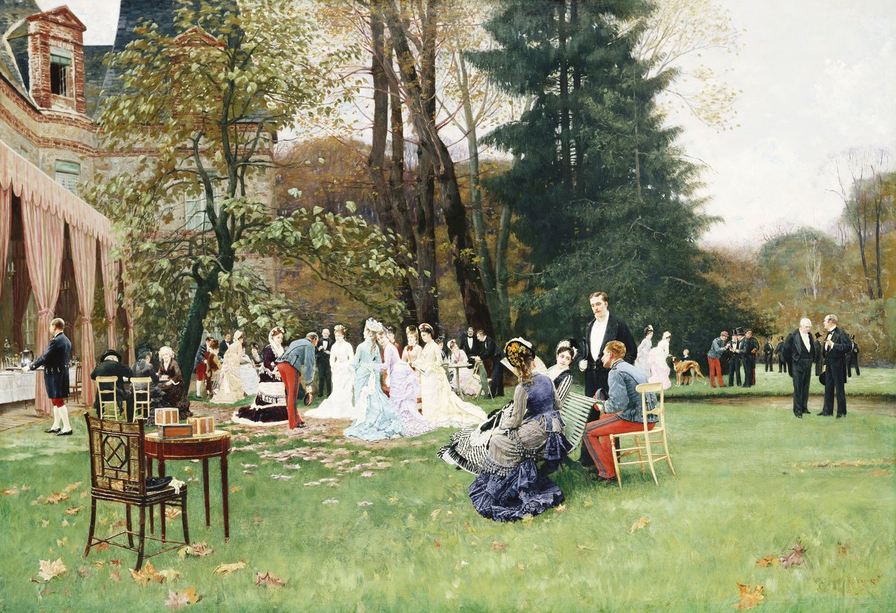 De bruiloft, Fontainebleu door Charles Edouard Delort