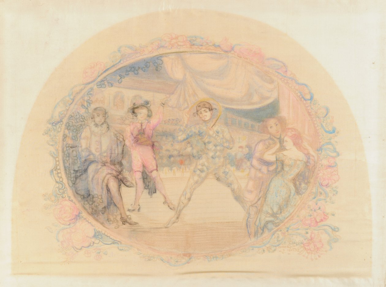 Harlekijn Vermaakt Zich, 1905 door Charles Edward Conder