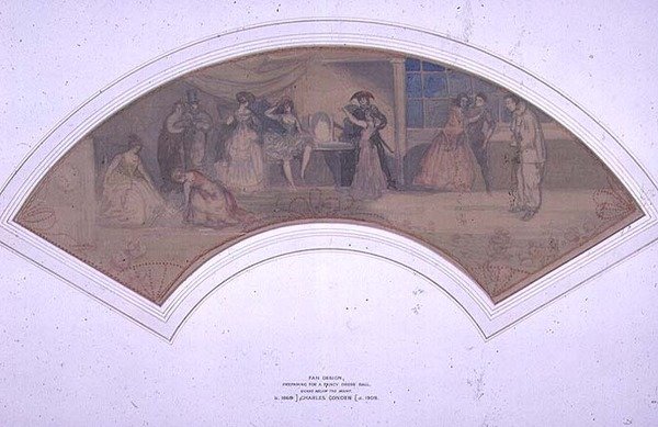 Voorbereidingen voor een gemaskerd bal door Charles Edward Conder