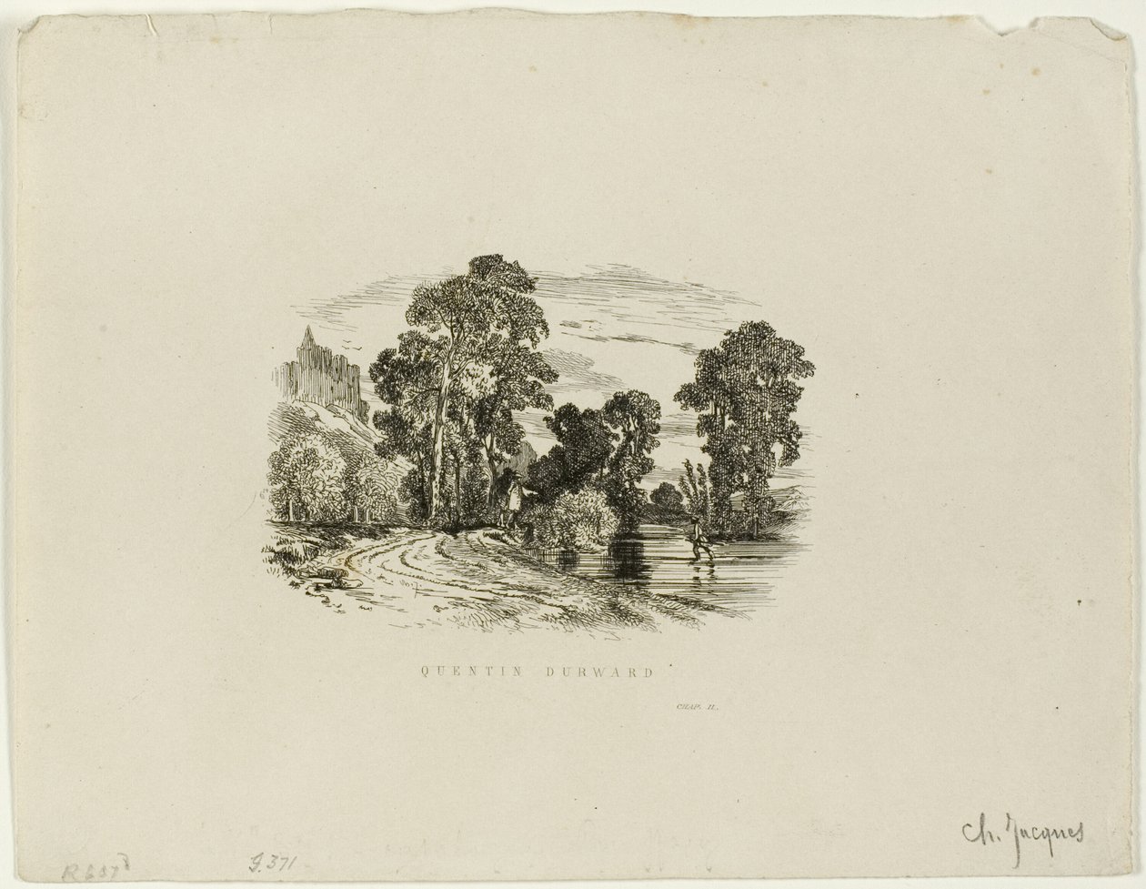 Een kasteel door Charles Emile Jacque
