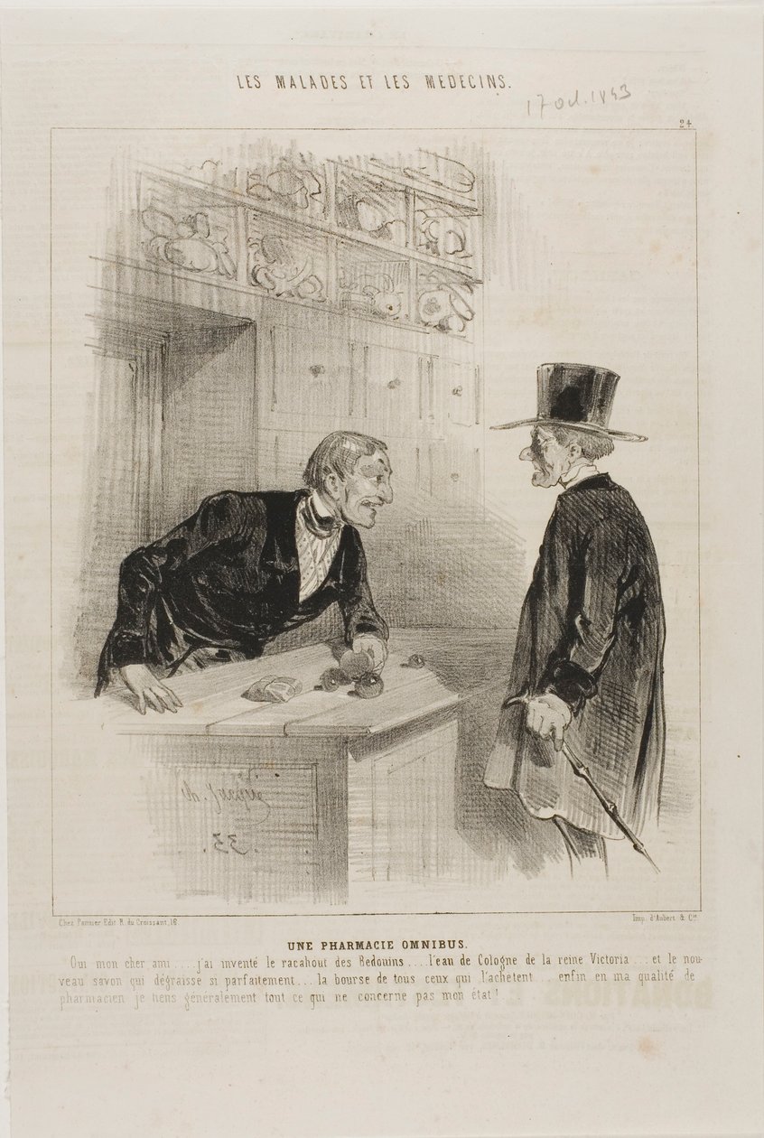 Een apotheek voor elke behoefte (plaat 24) door Charles Emile Jacque