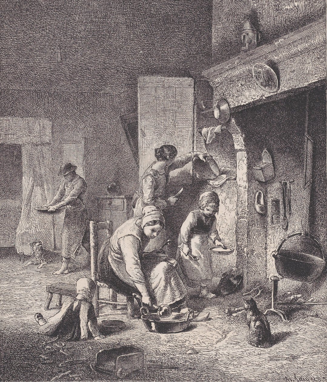 Gruel, uit Le Magasin Pittoresque, ca. 1852 door Charles Emile Jacque