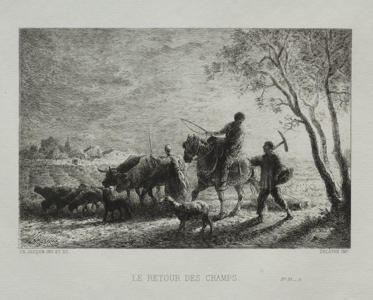 Terugkeer van de Velden door Charles Emile Jacque