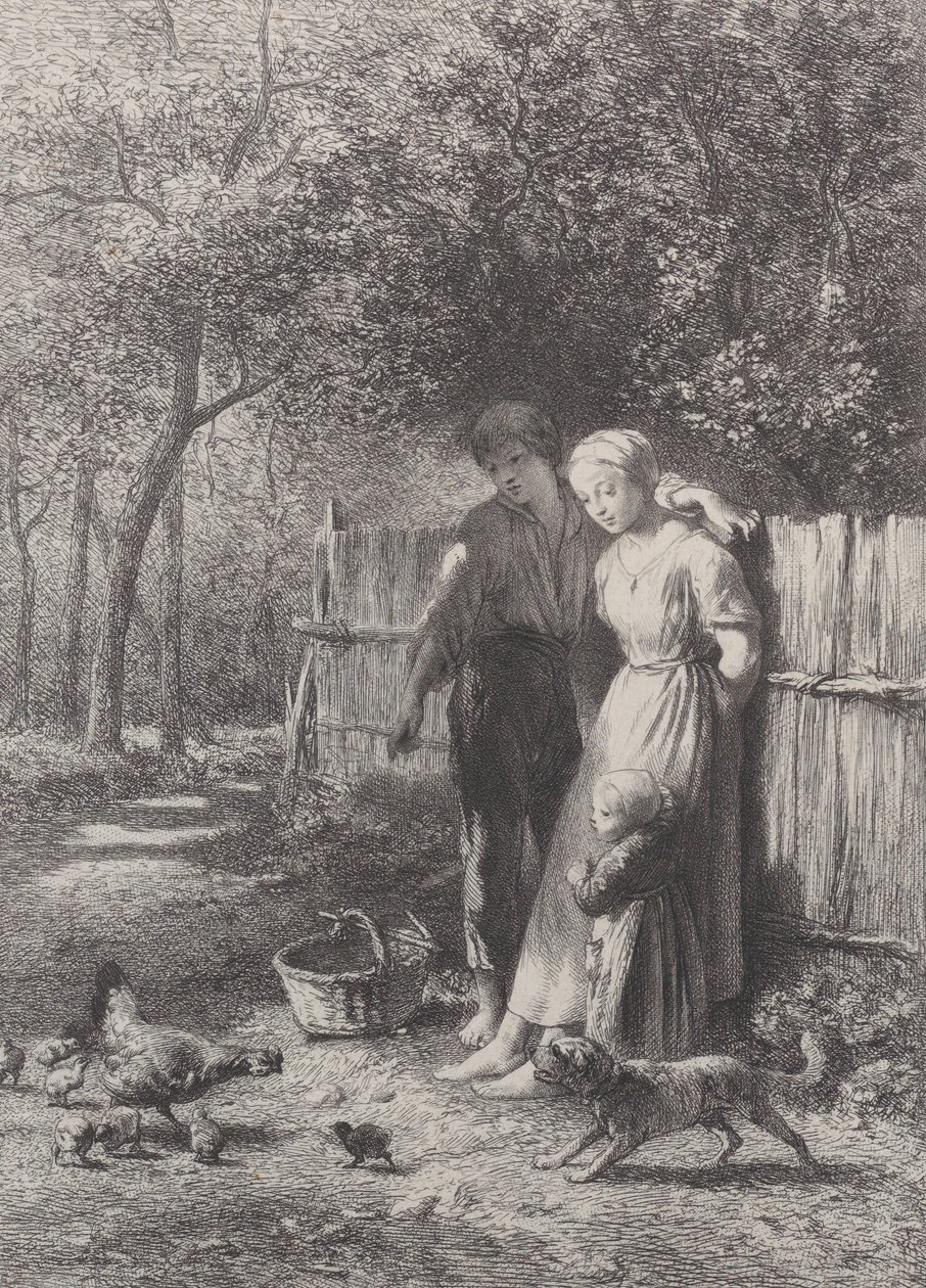 Lente, 1864 door Charles Emile Jacque