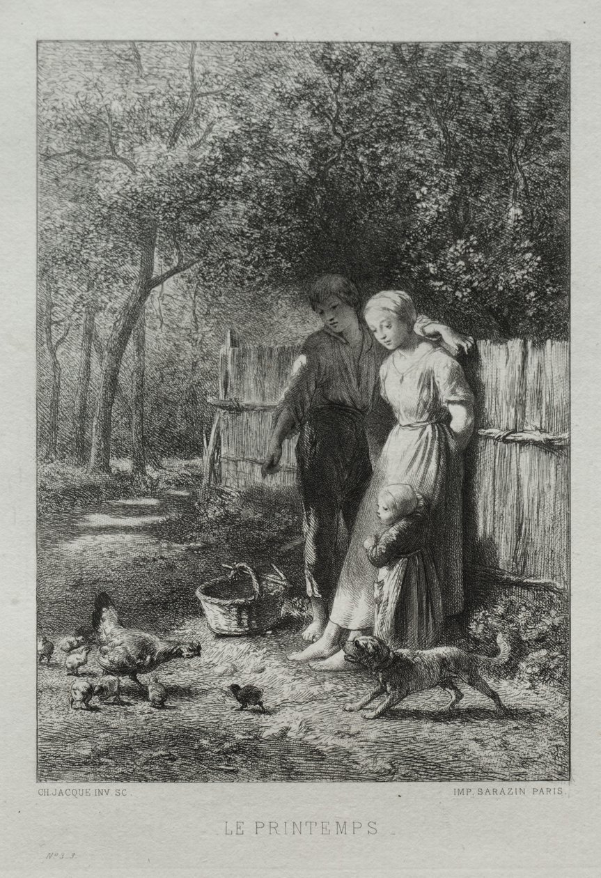 Lente door Charles Emile Jacque