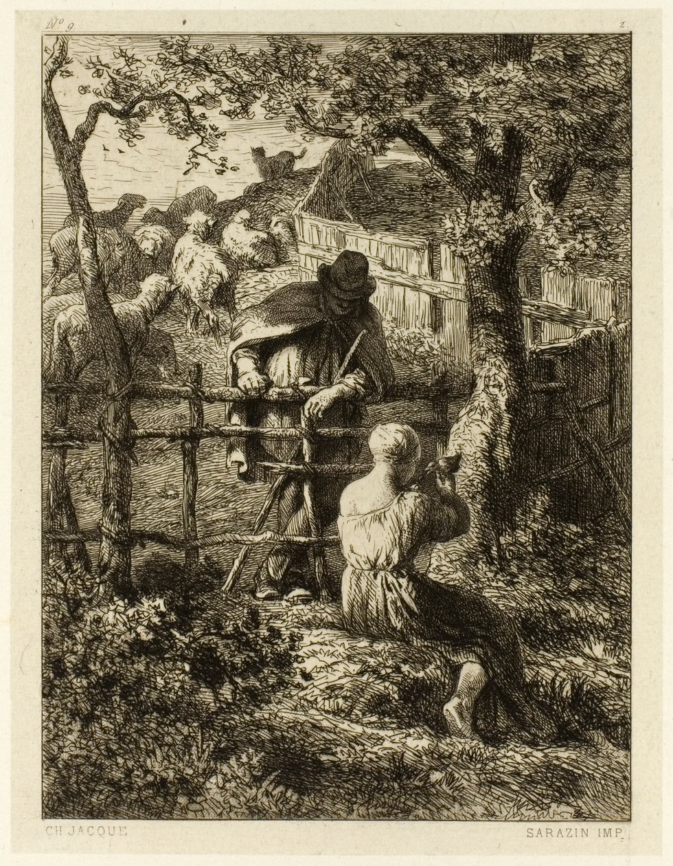 Zomer door Charles Emile Jacque