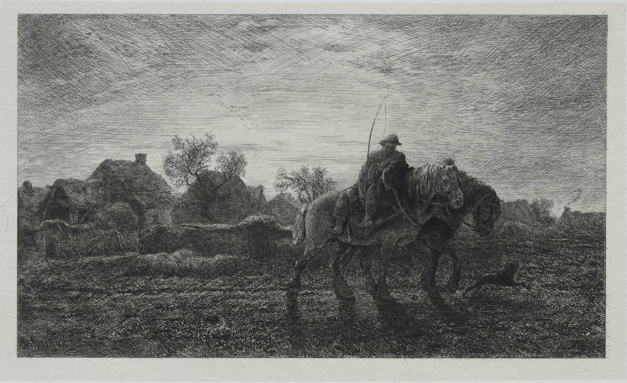 De ochtend door Charles Emile Jacque