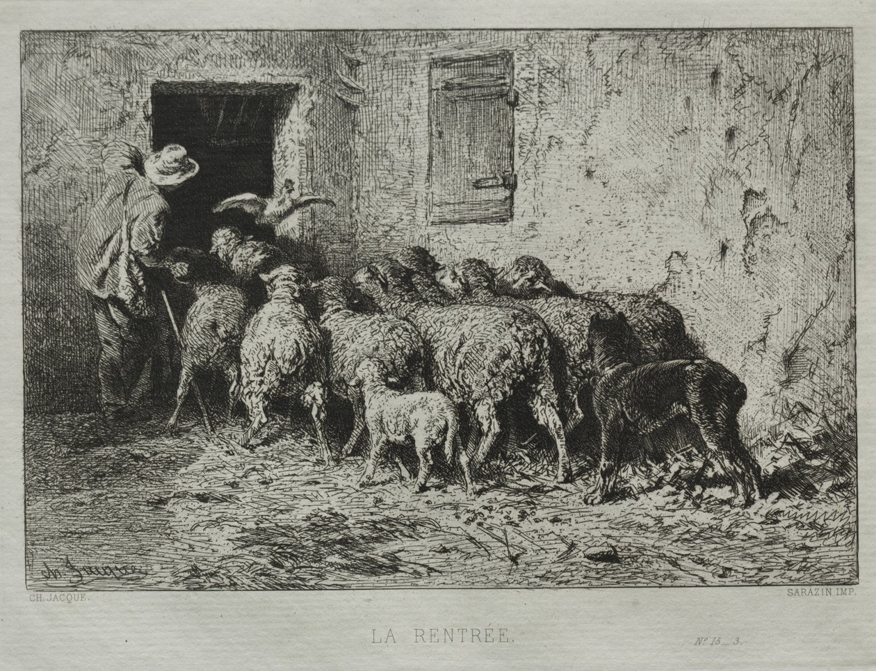 De Terugkeer door Charles Emile Jacque