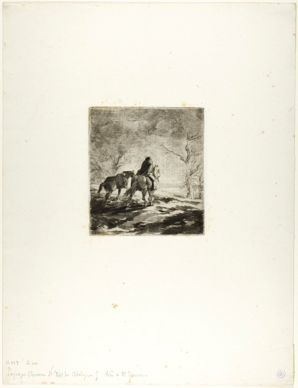 Reiziger te paard door Charles Emile Jacque
