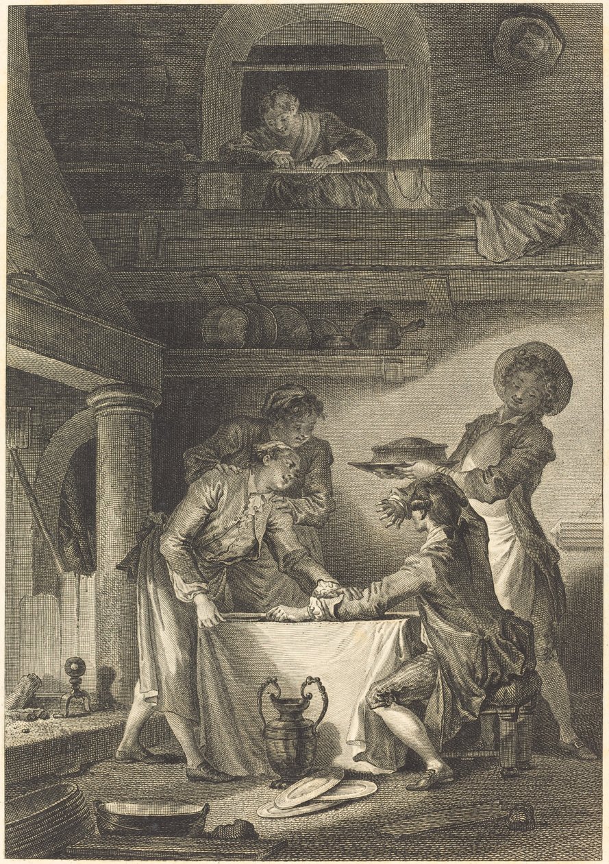 De palingpastei door Charles Emmanuel Patas after Jean Honoré Fragonard