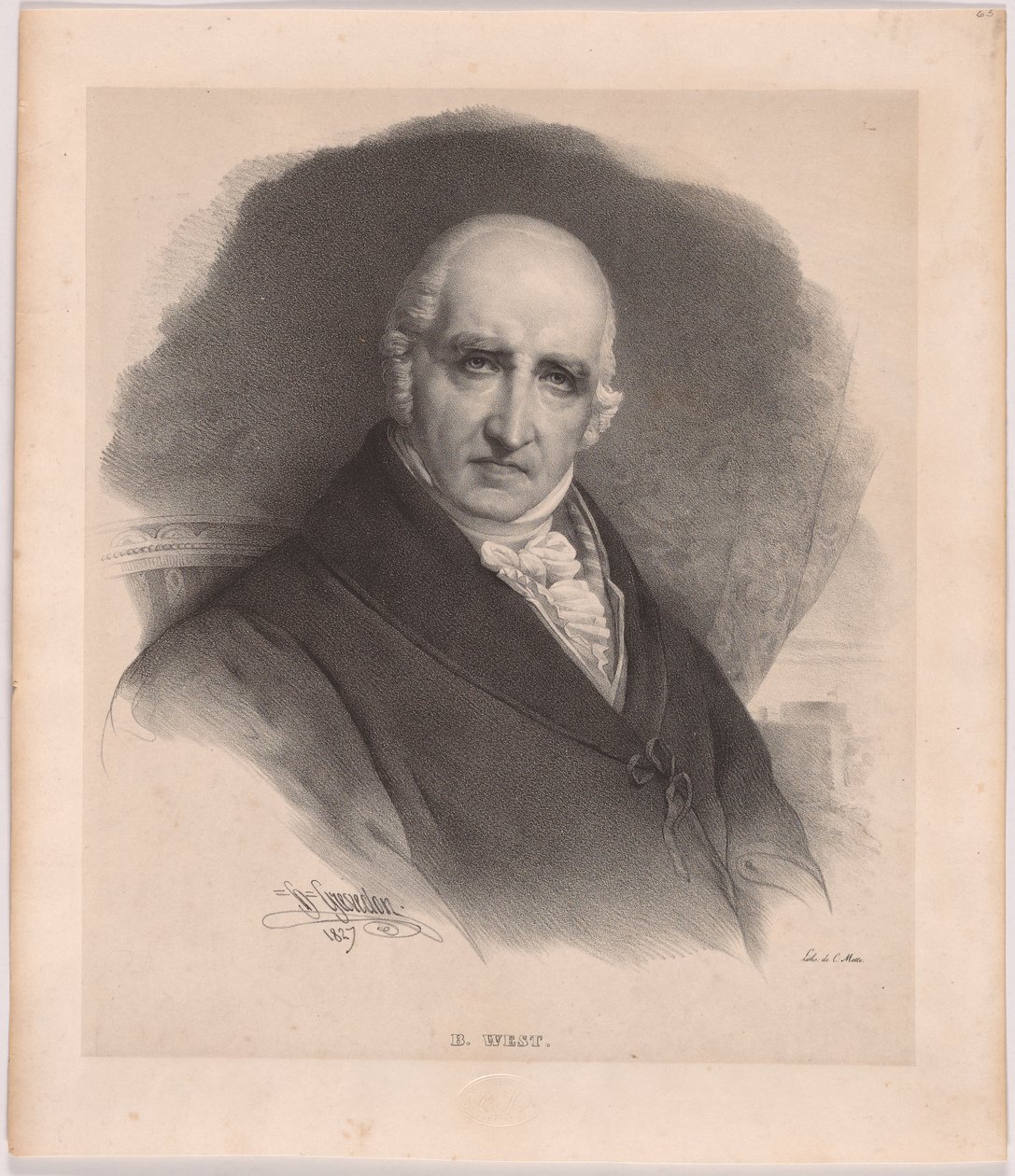 Benjamin West door Charles Etienne Pierre Motte