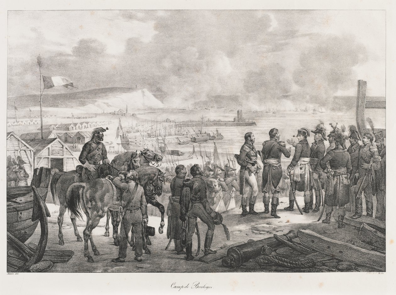 Kamp bij Boulogne, begin 19e eeuw door Charles Etienne Pierre Motte