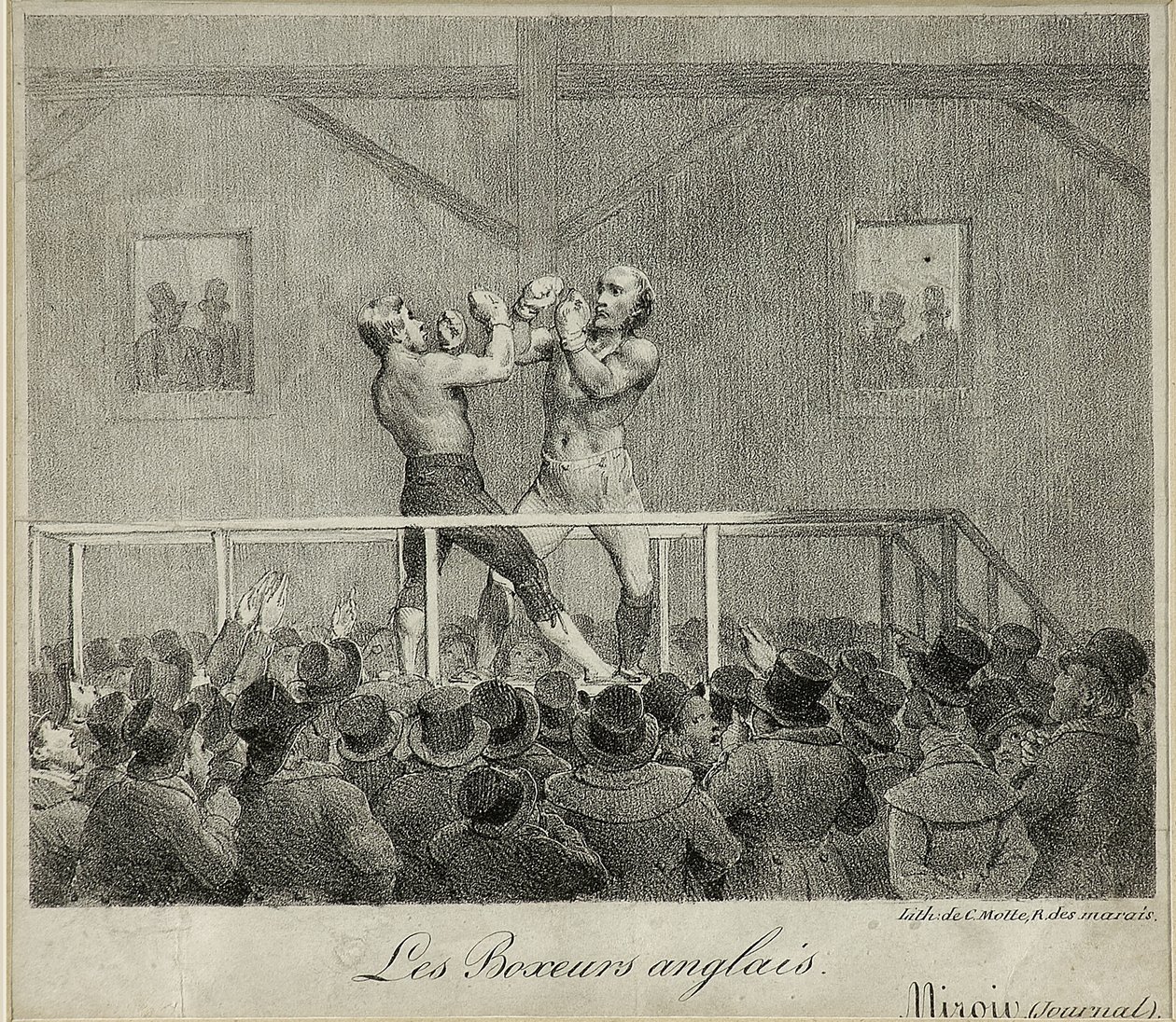 Engelse boksers door Charles Etienne Pierre Motte