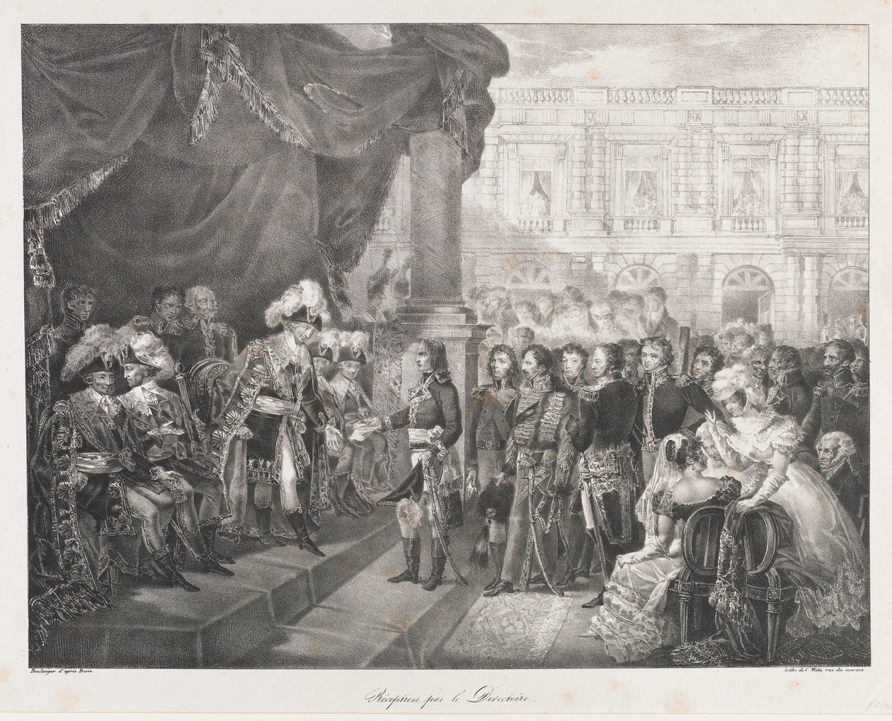 Ontvangst door het Directoire, begin 19e eeuw door Charles Etienne Pierre Motte