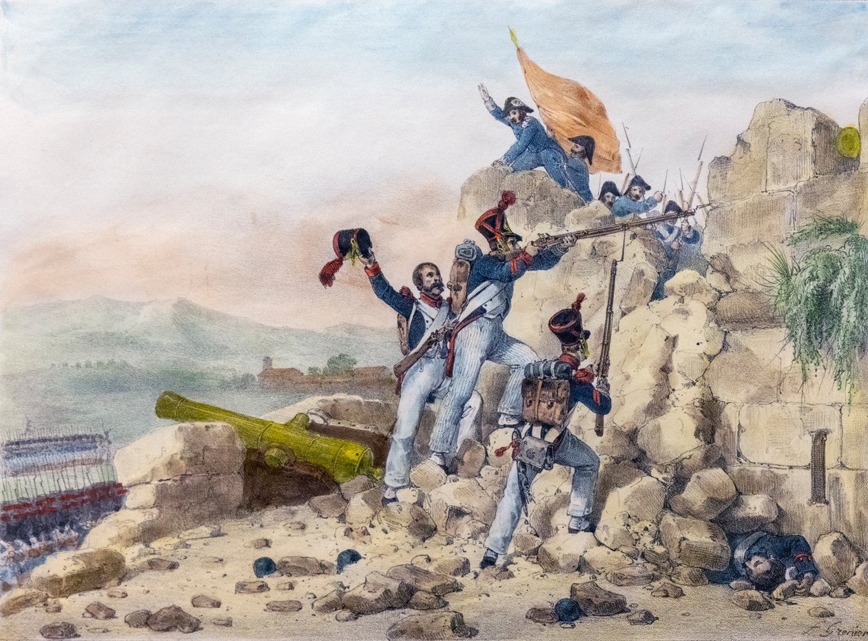 De overgave van Ciudad Rodrigo, Spanje door Charles Etienne Pierre Motte