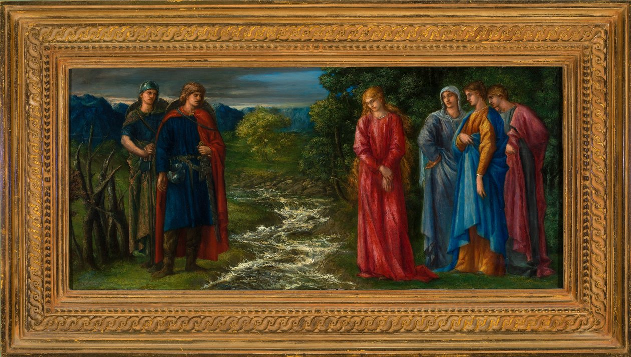 Helga en Gunnlaug door Charles Fairfax Murray