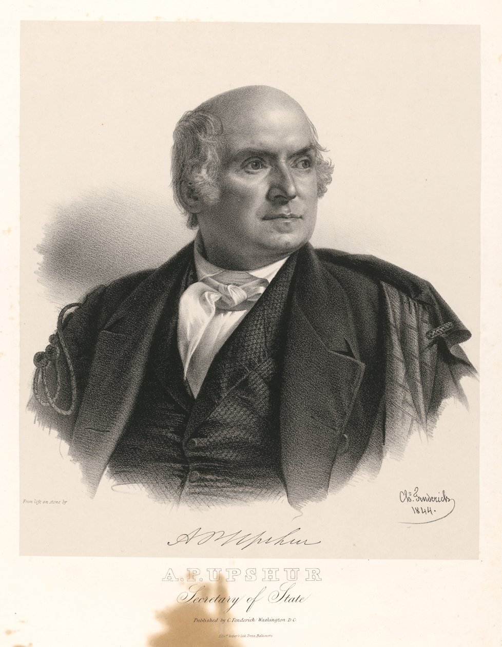 Abel Parker Upshur door Charles Fenderich