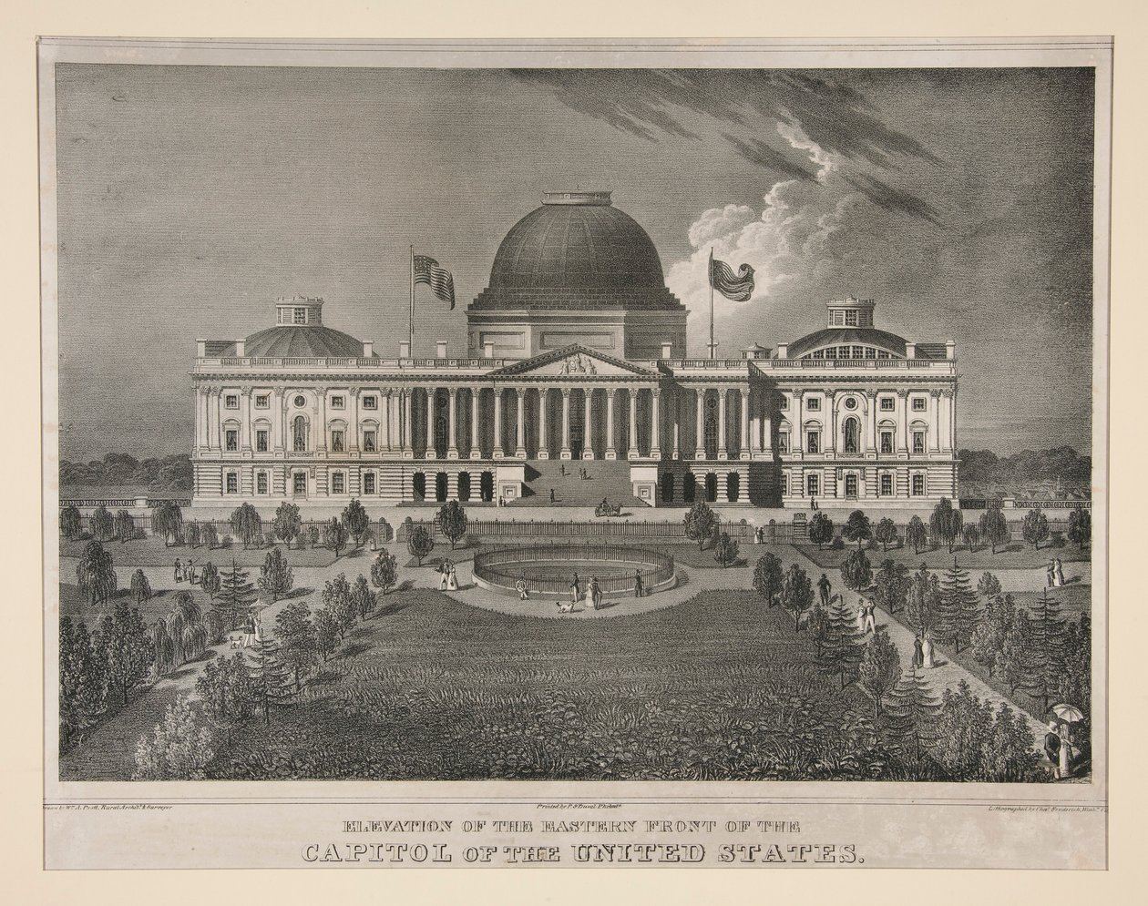 Verhoging van het oostelijke punt van het Capitool van de Verenigde Staten (Washington, D.C.) door Charles Fenderich