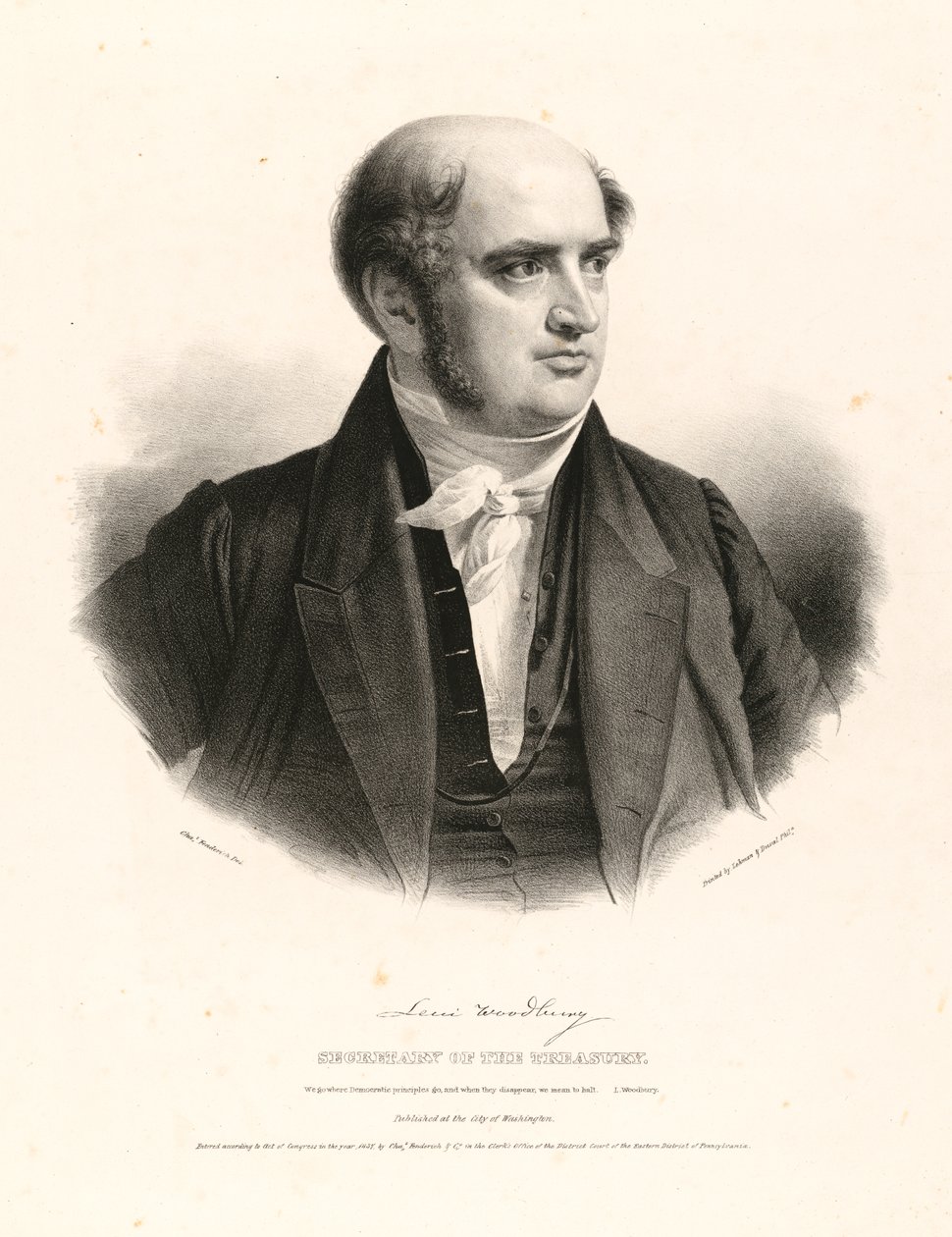Levi Woodbury door Charles Fenderich