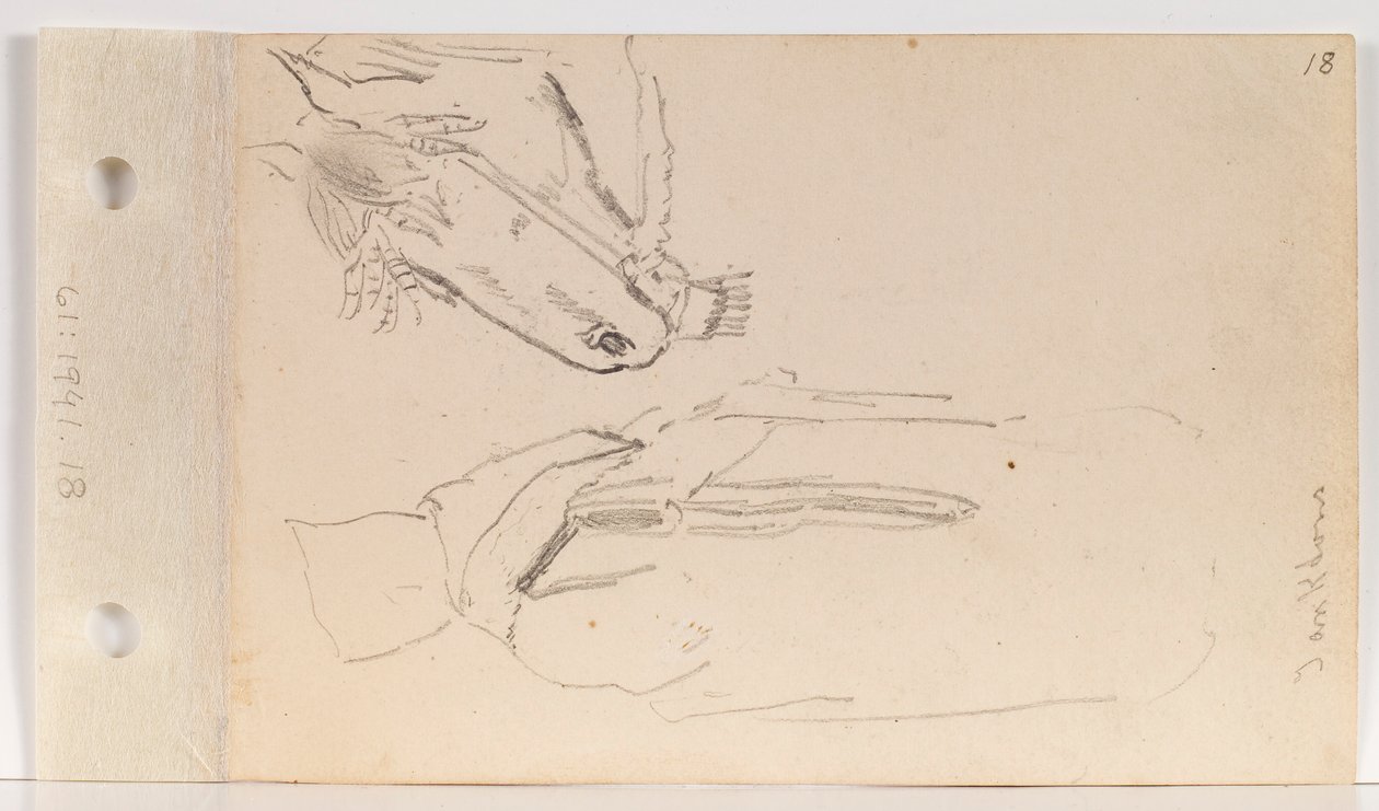 Studie van een Yankton Indiaan en een paard door Charles Ferdinand Wimar