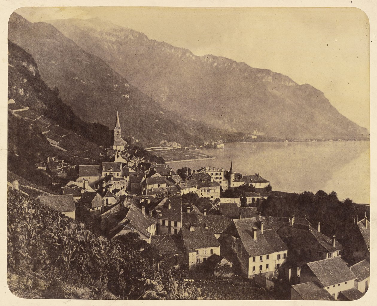 [Stad langs de kust]. door Charles Fortunat Paul Casimir Perier