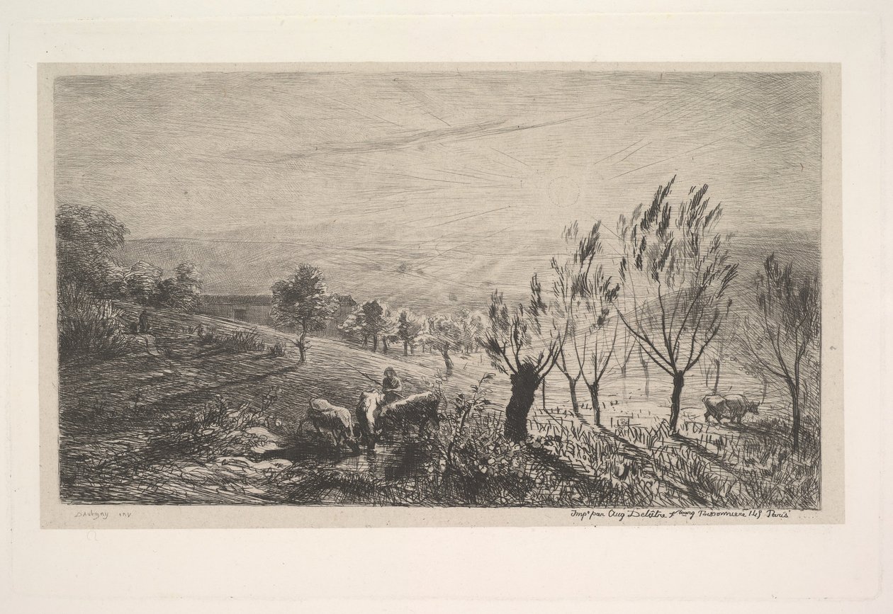 Zonsopgang door Charles Francois Daubigny