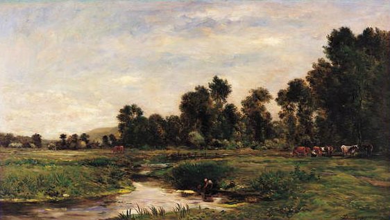 De Arques-vallei, Seine-Maritime door Charles Francois Daubigny