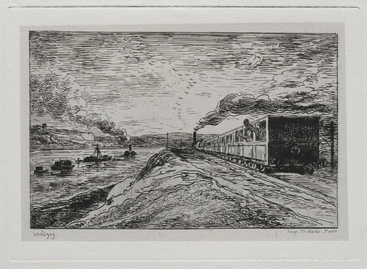 De boottocht: Het vertrek De terugkeer, 1861 door Charles Francois Daubigny