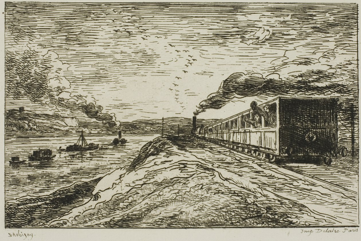 Het vertrek (De terugkeer) door Charles Francois Daubigny