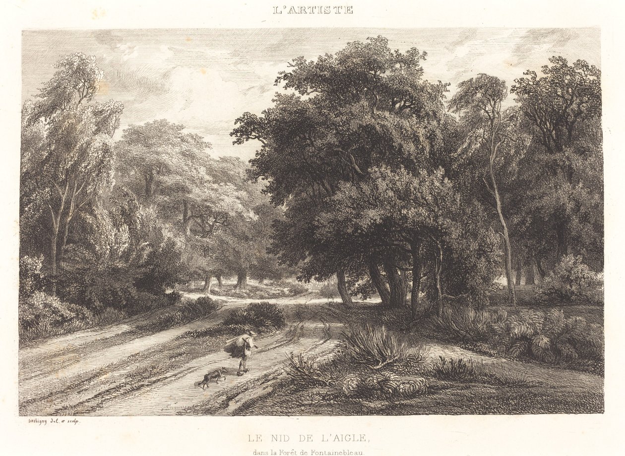 Het adelaarsnest in het bos van Fontainebleau (Le nid de l