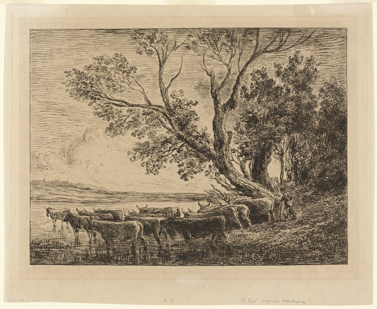 De doorwaadbare plaats door Charles Francois Daubigny