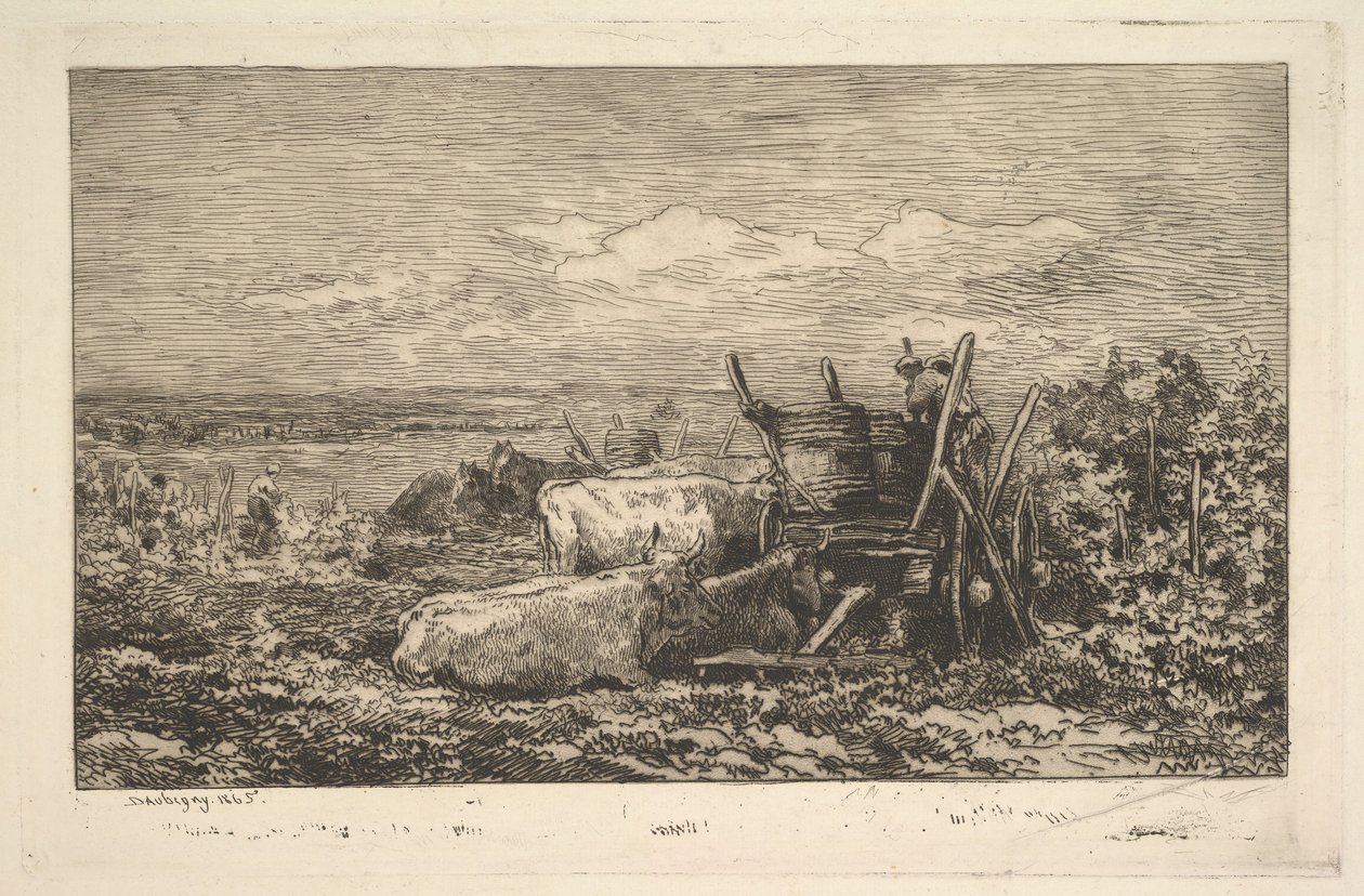 De oogst Souvenir van de Morvan door Charles Francois Daubigny