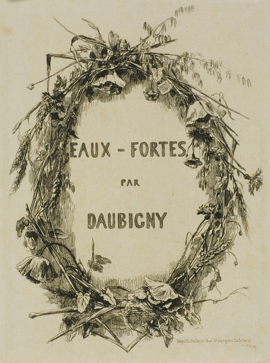 Krans van Wilde Bloemen, Frontispice door Charles Francois Daubigny