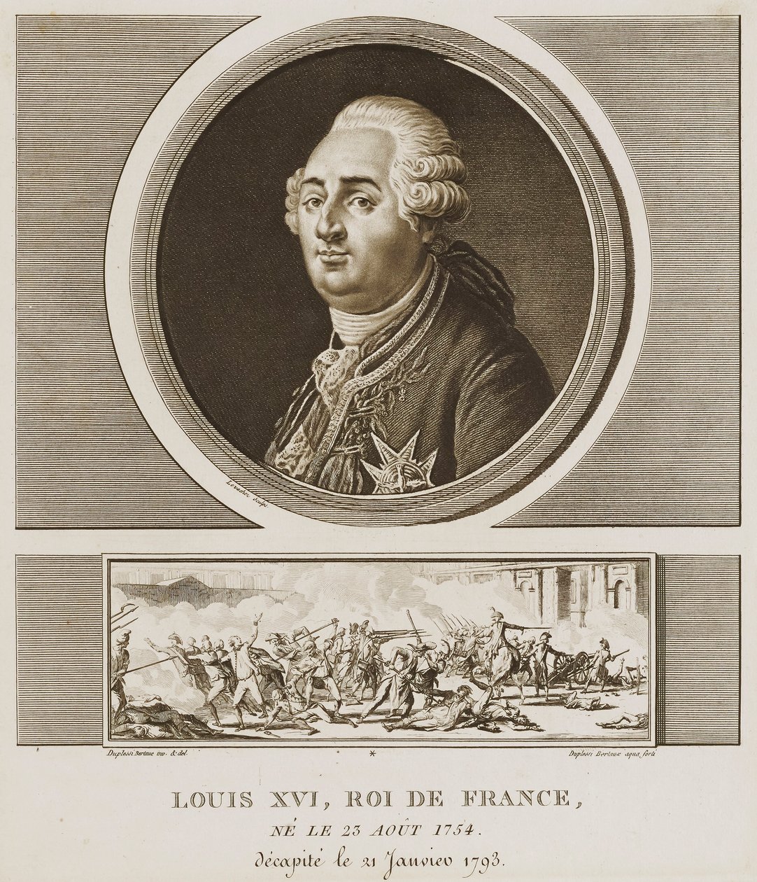 Lodewijk XVI. Koning van Frankrijk door Charles Francois Gabriel Levachez