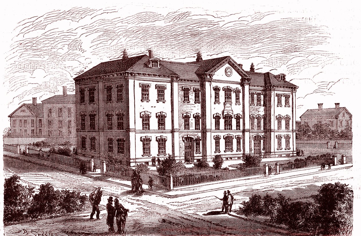Prescott school in Boston door Charles Francois Sellier
